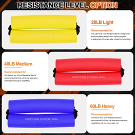 3 Pcs Hip Core System Resistance Bands 20/40/60 Lbs Loop Booty Glute Bands for Working Out to Stretch Strengthen Legs Hips Exercise Equipment for Women Men Adults