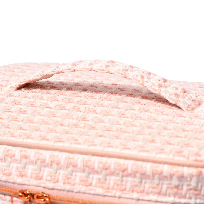 Francfranc Franc Tweed Vanity Pouch, Pink