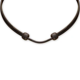 HANA LIMA ® Leather Necklace Leather Cord Black Adjustable Necklace Leather Surfer Chain, Leather, No Gemstone