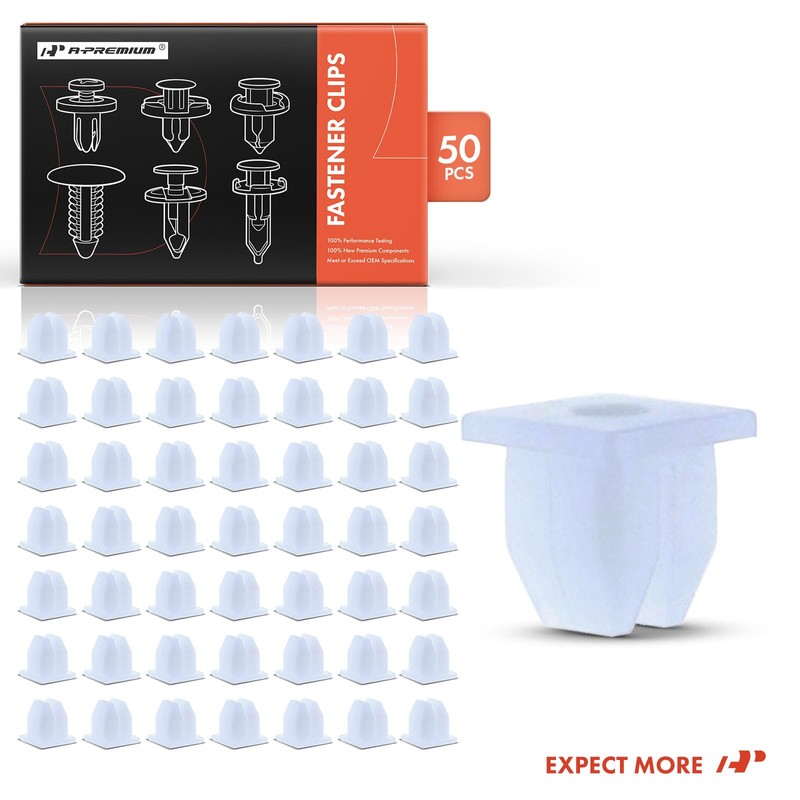 A-Premium 50PCS Nylon Front & Rear Bumper & Fender Nut