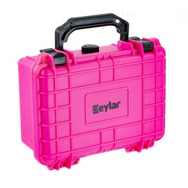 Eylar Protective Hard Case Water & Shock Proof w/Foam TSA Approved 8.12 inch 6.56 inch 3.56 inch (Pink)