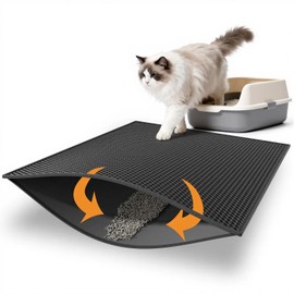 PawComfort Cat Litter Mat – Honeycomb Double Layer Design, Litter Box Floor Protection