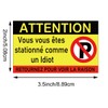 100 Pack French-Inspired 'Moron Parking' Prank Cards | 2x3.5 Funny