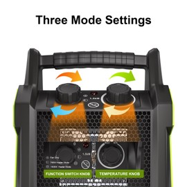 Gardtech Outdoor Heater for Patio, Electric Space heater with Overheat Protection, 1500W Fast Heat PTC Ceramic Portable Garage Heater for Workshop, Greenhouse