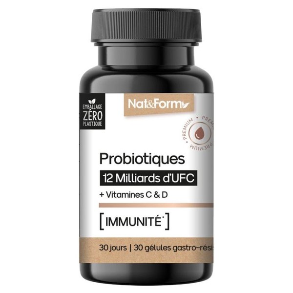 Nat & Form Nutraceutique Probiotiques Immunité 30 gélules
