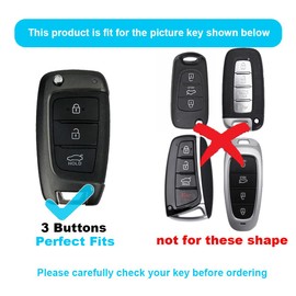 KULCSOK Fob Cover fit for Hyundai Venue Kona SE Santa Fe SE Tucson Key Cover Case Key Holder TPU Key Protector 3 Buttons A Green