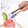 Mobestech 4pcs Ice Cube Tongs Stainless Steel Food Tongs Non-Slip