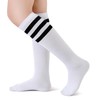 Henwarry Boys Girls Knee High Tube Socks Classical Stripes Cotton