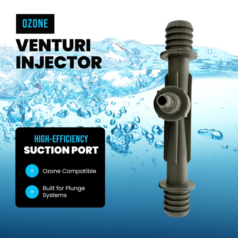 Ozone Venturi Injector for Cold Plunge, Spa, Pool Circulation Pumps