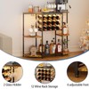 JKsmart Wine Bar Cabinet with LED Lights, Mini Wine Rack