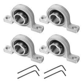 sourcing map 4pcs KP005 Pillow Block Bearings 25mm Bore Bearing Units Zinc Alloy Flange Mounted Bearing Housing, P6(ABEC3)