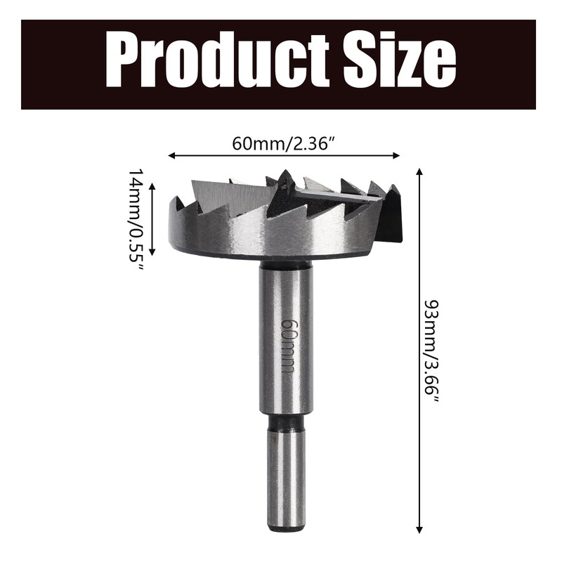 2-3/8 Inch Forstner Drill Bit 60mm Forstner Bits 3/8 Inch