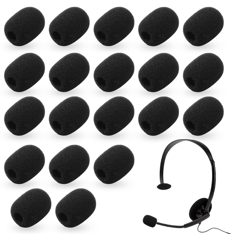 Bonsicoky 50 Pack Mini Foam Microphone Windscreen - High Density