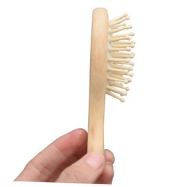 Baluue Wooden Massage Comb Cushion Static Scalp Brush for Stress Relief and Hair Detangling Portable Mini Hair Comb for Women and Men