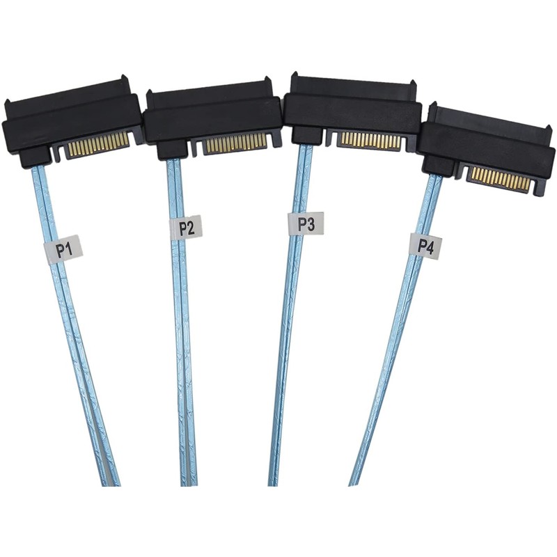 CableDeconn Mini SAS 36 SFF-8087 to (4) SFF-8482 Connectors with