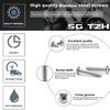 #4 x 3/4" Wood Screw 100Pcs Truss Head Phillips 18-8