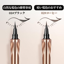 Wirwody Ultra Fine Liquid Eyeliner, 0.0004 inch (0.01 mm) Brush Tip, High Adhesion, Waterproof, Anti-Shaking Design, Lower Eyelashes, Tear Bags, Electric Eye Makeup, Long Lasting Wear, No Bleeding