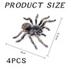 4 Pieces Realistic Spider, Plastic Fake Spider, Animal Mimicry Model,