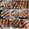 Pack of 24 Plain Nails for Sticking, Short, Glossy Press