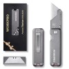 WORKPRO Premium Titanium Utility Knife CNC Unibody w/10 Extra Blades