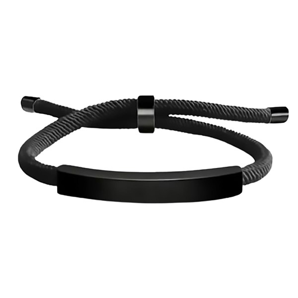 MADIOLA Pulseras para Hombre o Mujer ajustables con placa acero