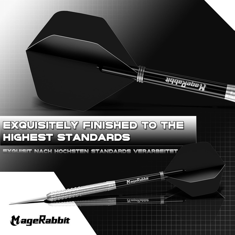 MageRabbit Professional Darts Tungsten Set, Steel Tip Darts 90% Tungsten