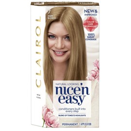 Clairol Nice'n Easy Permanent Hair Dye, 7 Dark Blonde Hair Color, 1 Count