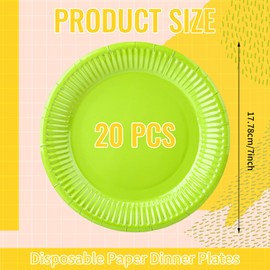 GSrenyu 20Pcs Party Paper Plates 7 inch,Xmas Party Tableware Decor Christmas Paper Plates Plates for Christmas Party Supplies Table Decorations