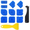 WJIAAA 12 Pcs Silicone Caulking Tool Set, Blue Reuse Grout