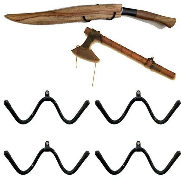 4 Pack Mini Sword Display Rack Sword Wall Mount Sword Wall Rack Sword Holder - Sturdy yet flexible,easy to customize and install - vertically or horizontally Mount - hold up to 20Lbs- No Sword