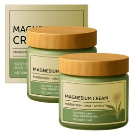 2Pcs Total Soothe Magnesium Cream, Fast-Absorbing Non Greasy Massage Cream for Muscle Relaxation Soothe Muscles, Daily Deep Hydration