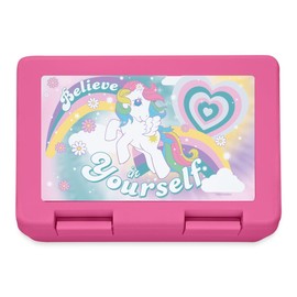Spreadshirt My Little Pony Retro Believe in Yourself Rainbow Lunchbox, One Size, Pink