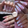 Blanco Perla Polvo Uñas Polvo Brillo Cromo Efecto Espejo Uñas