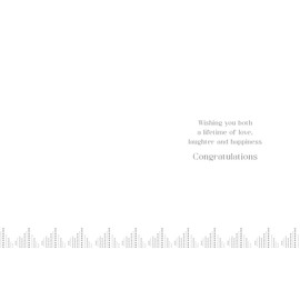 Piccadilly Greetings Wedding Card, Mr & Mrs Congratulations- 8 x 6 inches