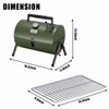MAISON HUIS Adjustable Portable Charcoal Grill Multi-functional Metal Small BBQ