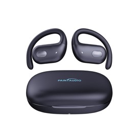 PAINTAUDIO - Auriculares abiertos con auriculares inalámbricos Bluetooth 5.2, conducción de aire, hasta 45 horas, alta calidad de sonido con controladores interestelares duales de 16.2 mm, NFC