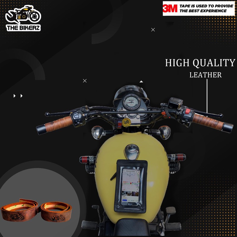 The Bikerz Vintage Motorcycle Handle Bar Leather Vintage Bike Leather