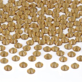 144 PCS SS30 Lt. Topaz Hotfix Rhinestones Flatback Round Crystal Glass Rhinestones Gems for Crafts Nail Face Art Clothes Shoes Bags DIY