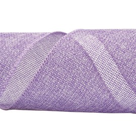 Joycrosso Burlap Wired Edge Ribbon 4 inch x 10 Yards, Lt. Purple, Ideal for Crafting, Gift Wrapping, Wreath, Christmas Tree, and Rustic Wedding Decorations