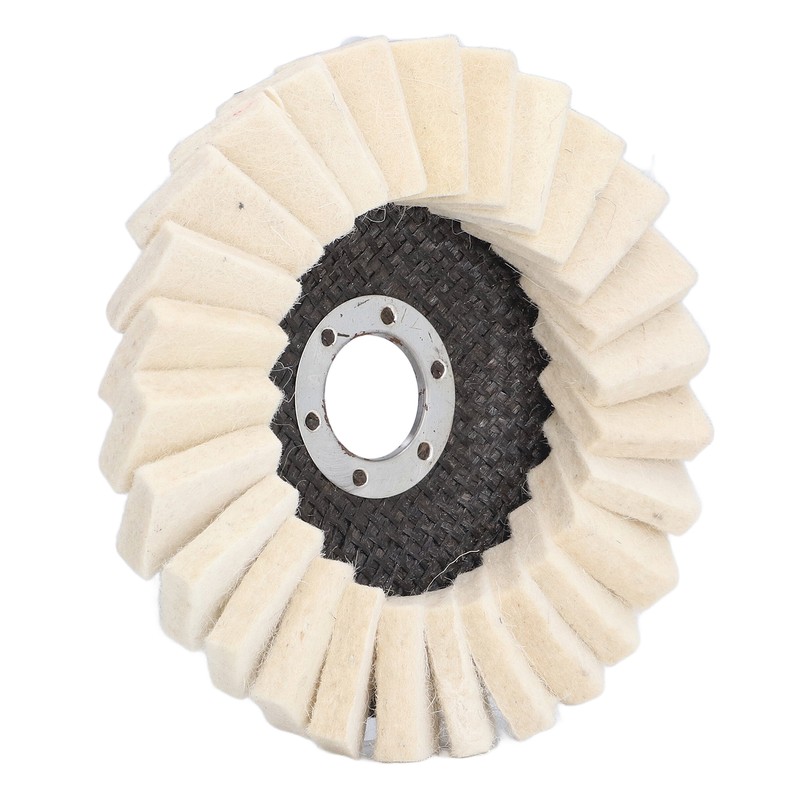 2Pcs 5in Grinding Disc Wave Shape Wool Felt Polishing Wheel