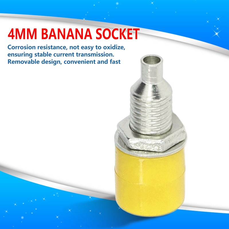 100Pcs Banana Socket M6 4mm Good Transmission Excellent Manufacture Electrical