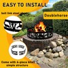 Doublehorse Fire Pit Ring, Portable Steel Fire Ring for Camping