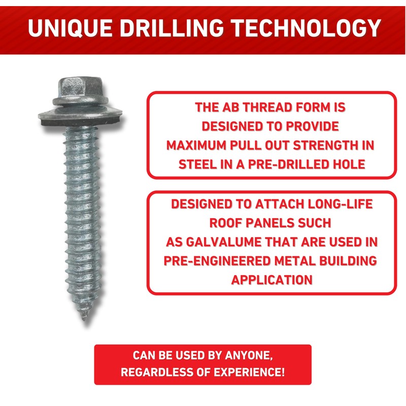 EAGLE 1 Metal Roofing Screws: #17 Metal Building Screws (250-Count),Oversized