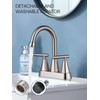 Cobbe 4 inch Brushed Nickel Bathroom Faucets with Pop up