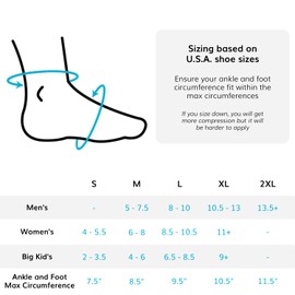 BraceAbility Kids Elastic Ankle Support | Youth Foot Sleeve Wrap & Arch Support Strap for Child Ankle Instability Athletic Protection Gymnastics Soccer (Small)