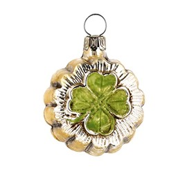 MAROLIN Glass Miniature Lucky Clover Patinated