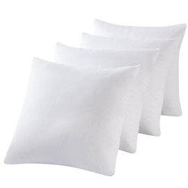 Kingnex 4 Pack Feather Proof Pillow Protectors 22x22 Waterproof Pillow Covers for Square Throw Pillow