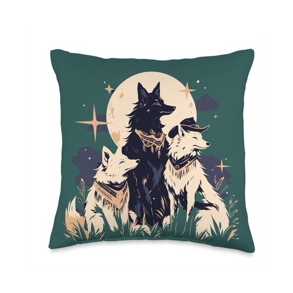 Fox Howling at the Moon Retro Cowboy Vintage Cute Funny