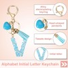 [PATIKIL] Alphabet Initial Letter Keychain Resin Cute Keychain with Tassel