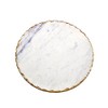Godinger White Marble Lazy Susan with Gold Rim, Centerpiece16x16 Dimensions